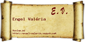 Engel Valéria névjegykártya